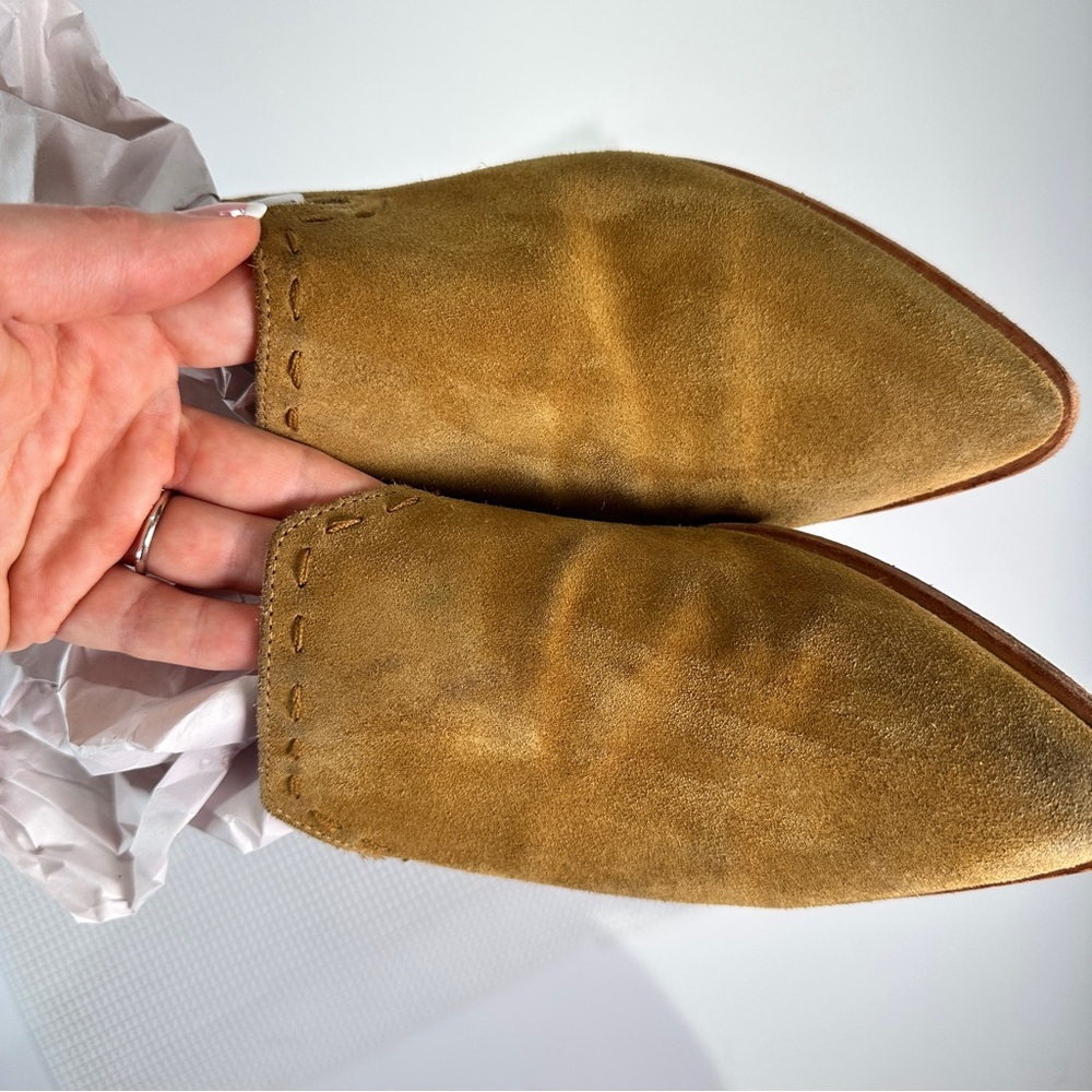 Matt Bernson Suede Mule Pointed Toe Slip On Tan Size 7.5 - Picture 8 of 10
